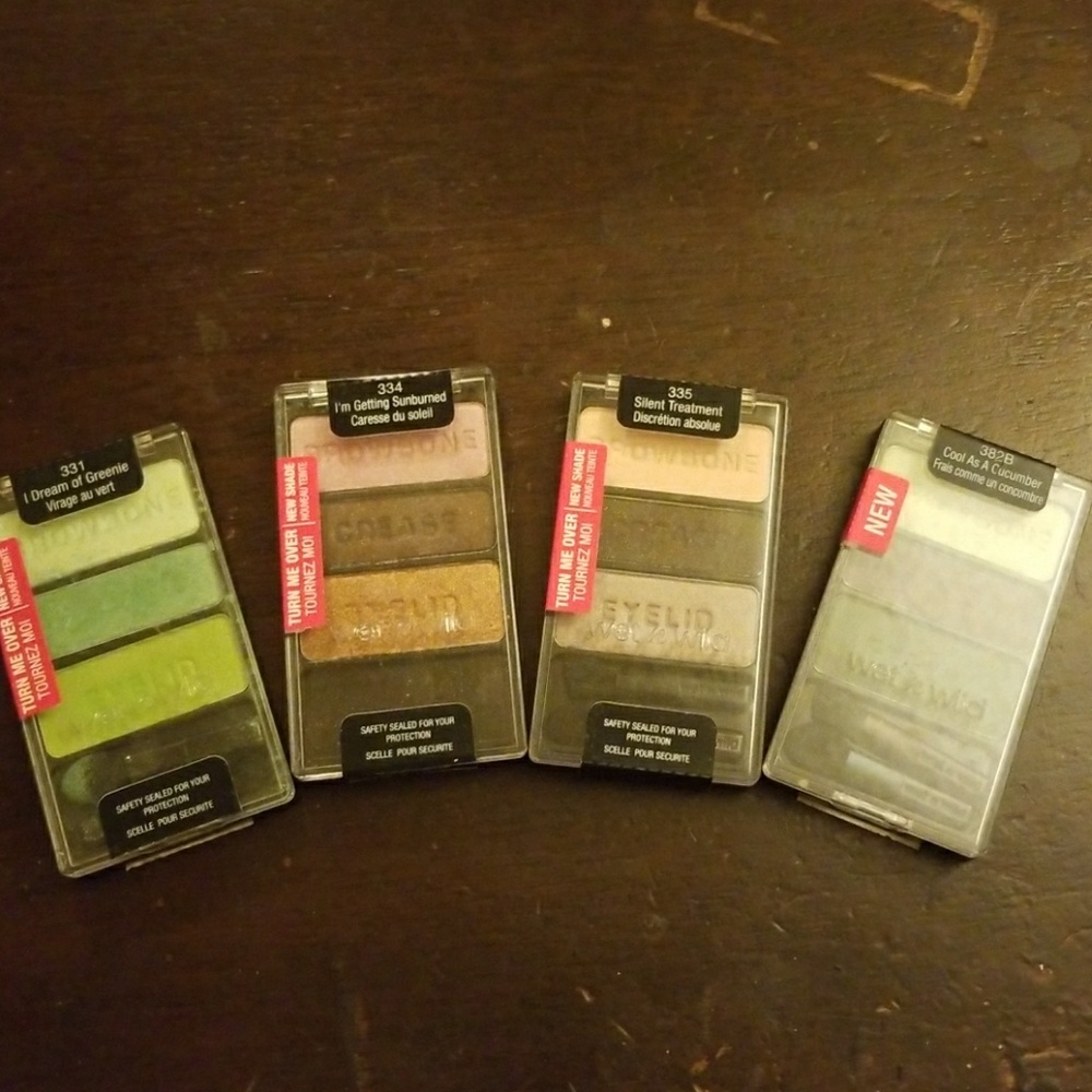 Lot of 4 wet n wild color icon trios